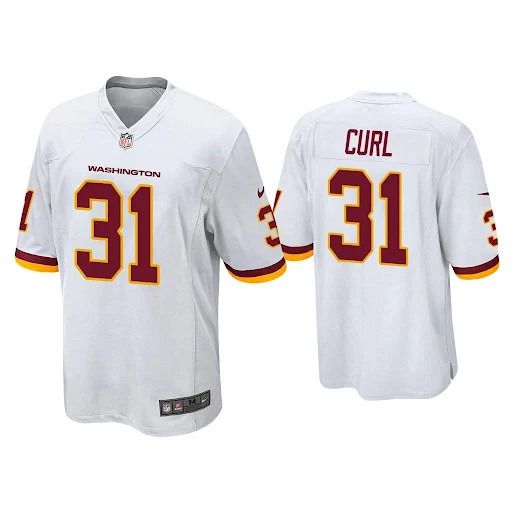 Men Washington Redskins #31 Kamren Curl Nike White Game NFL Jersey